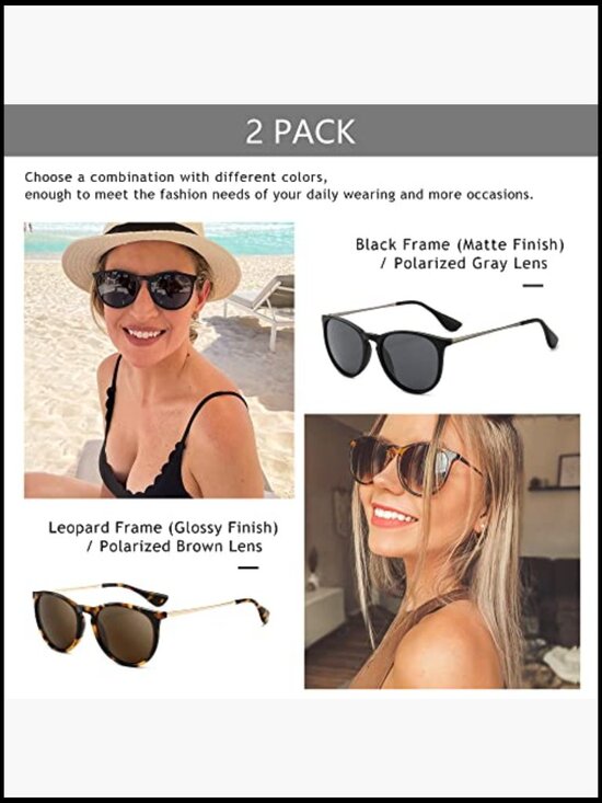 Premium Vintage Round Sunglasses TR90 Frame Polarized UV400 main image 7
